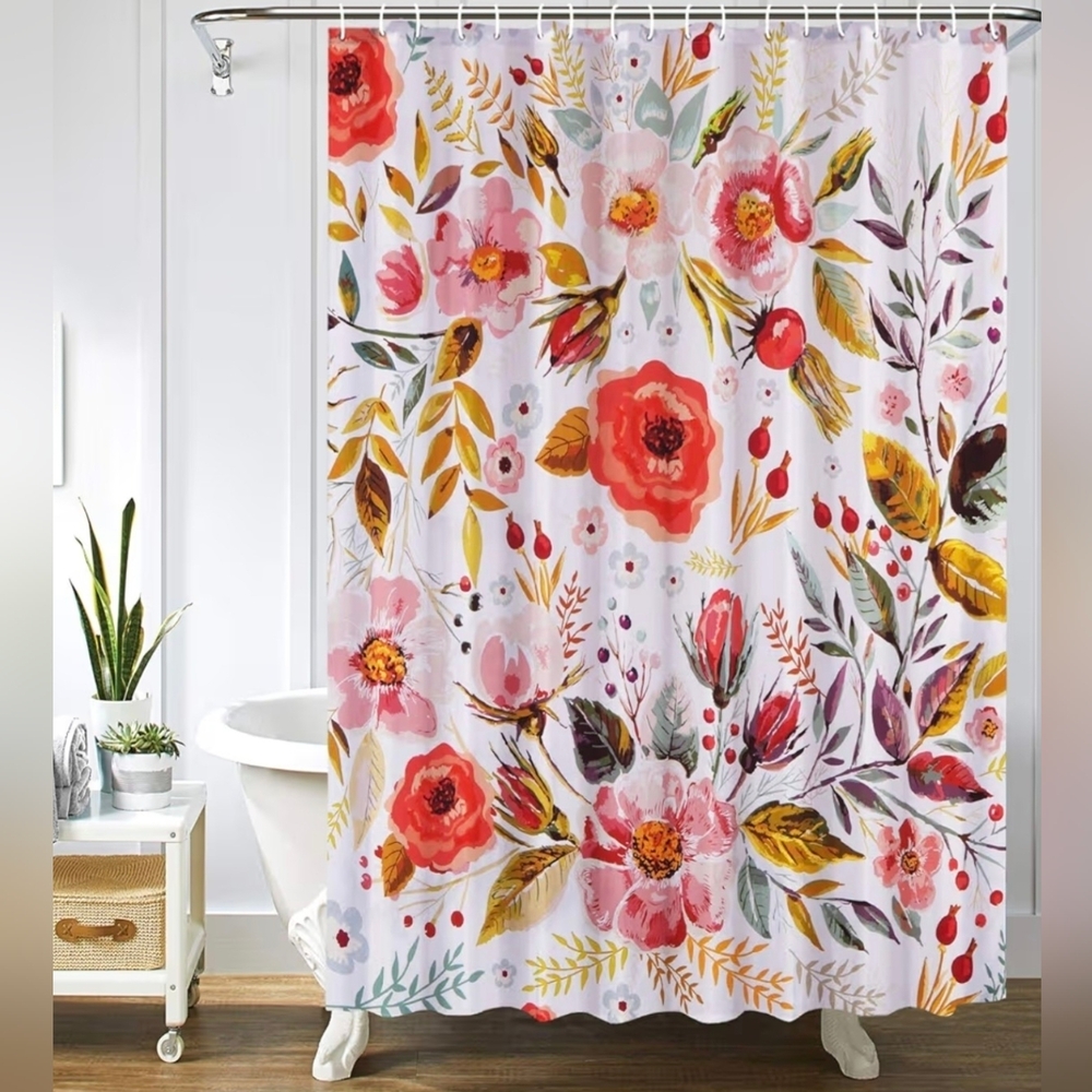 💐 New Floral Shower Curtain 💐